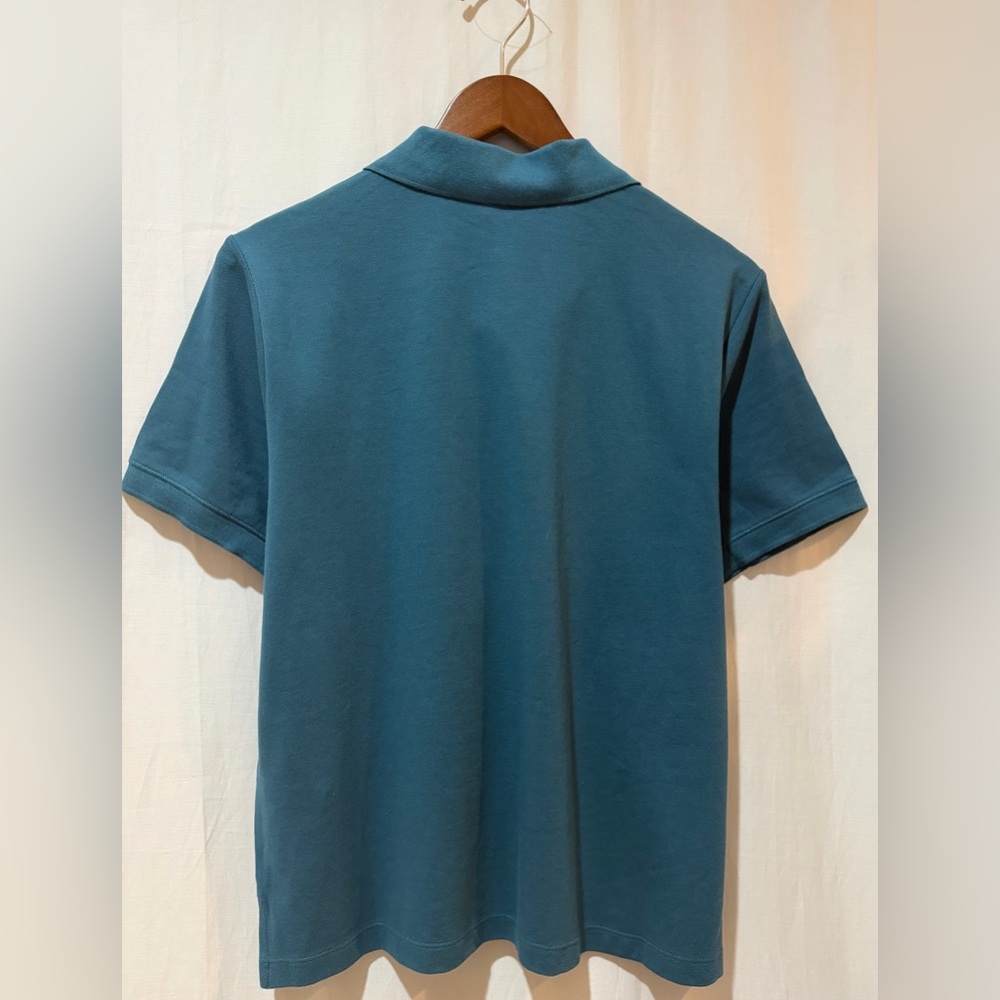 NWT Athleta Classic Pique Short Sleeves Polo Shirt Top w. Buttons - Teal - Sz XL - Picture 5 of 11